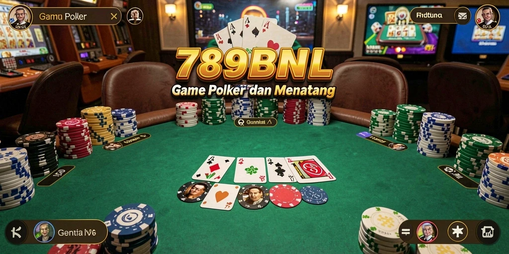 Screenshot gameplay 789BNL yang menampilkan aksi poker yang mendebarkan.