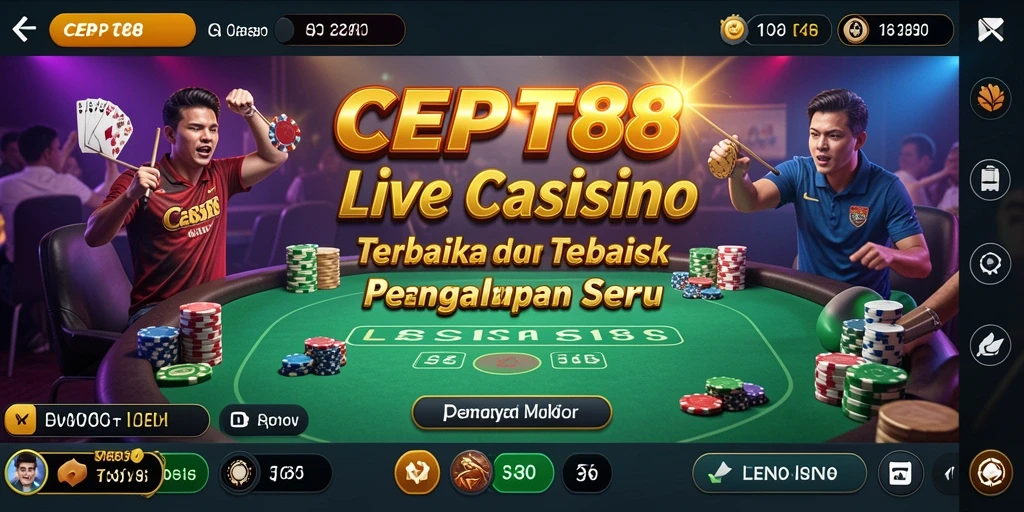 Tampilan gameplay Live Casino yang menarik dan interaktif di CEPAT88.