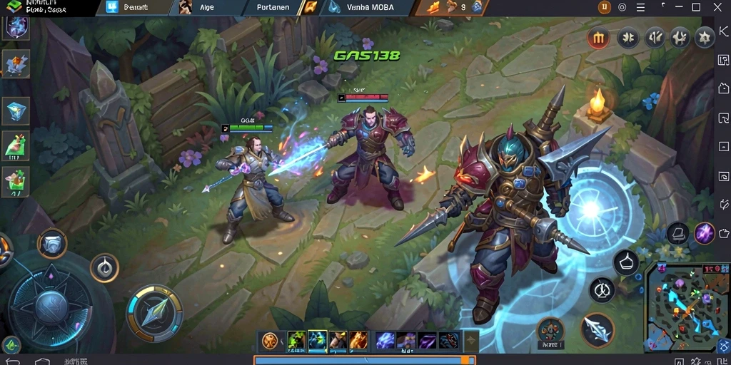 Tangkapan layar menunjukkan aksi seru dalam gameplay MOBA.