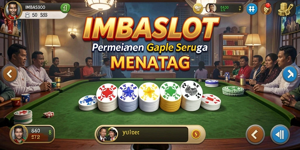 Screenshot gameplay IMBASLOT menampilkan serunya bermain Gaple.