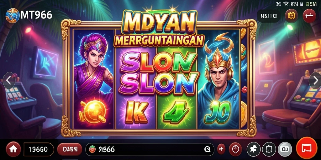 Screenshot gameplay MT966 yang menarik dengan tampilan slot penuh warna.
