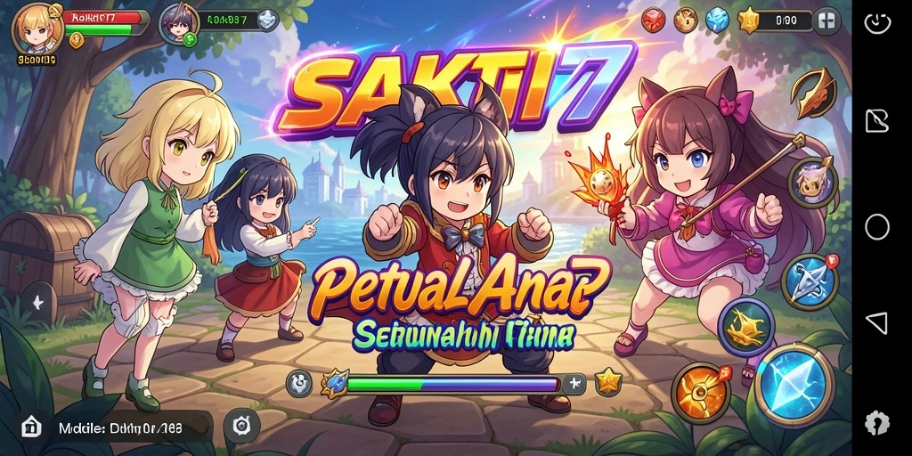 Tangkapan layar menampilkan pertempuran seru di dunia SAKTI77.