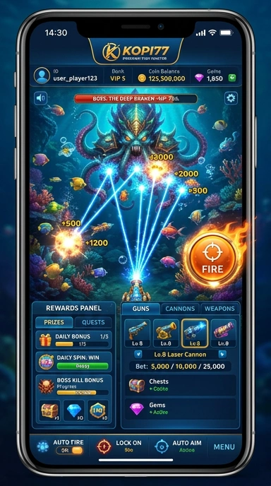 Screenshot fitur unggulan dari aplikasi kopi77.